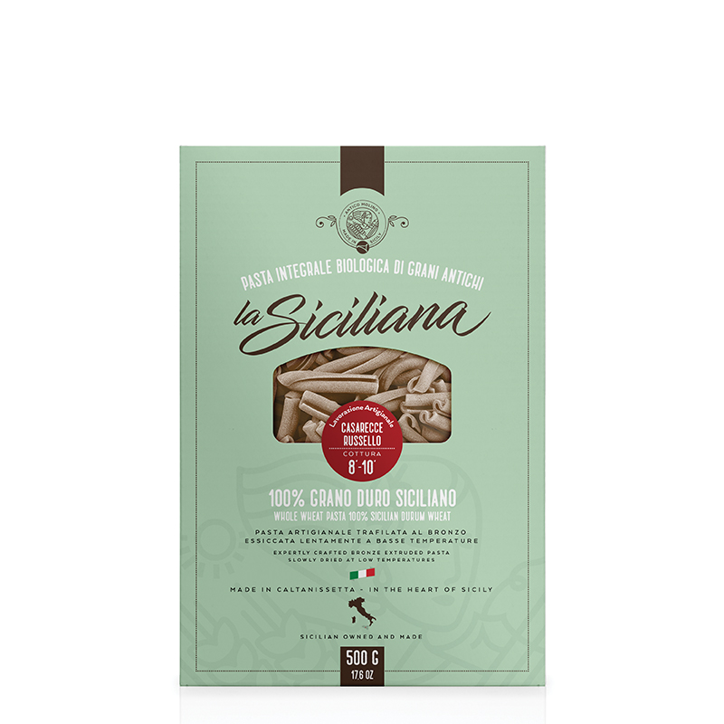 Russello Pasta Integrale Biologica di Semolato Integrale di Antico Grano Duro Siciliano