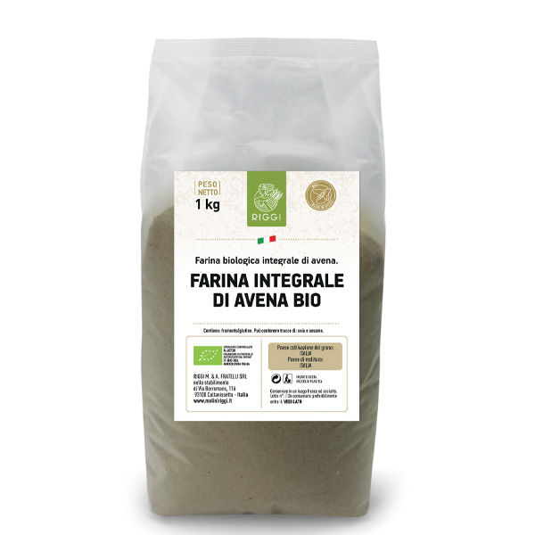 Farina integrale di avena bio